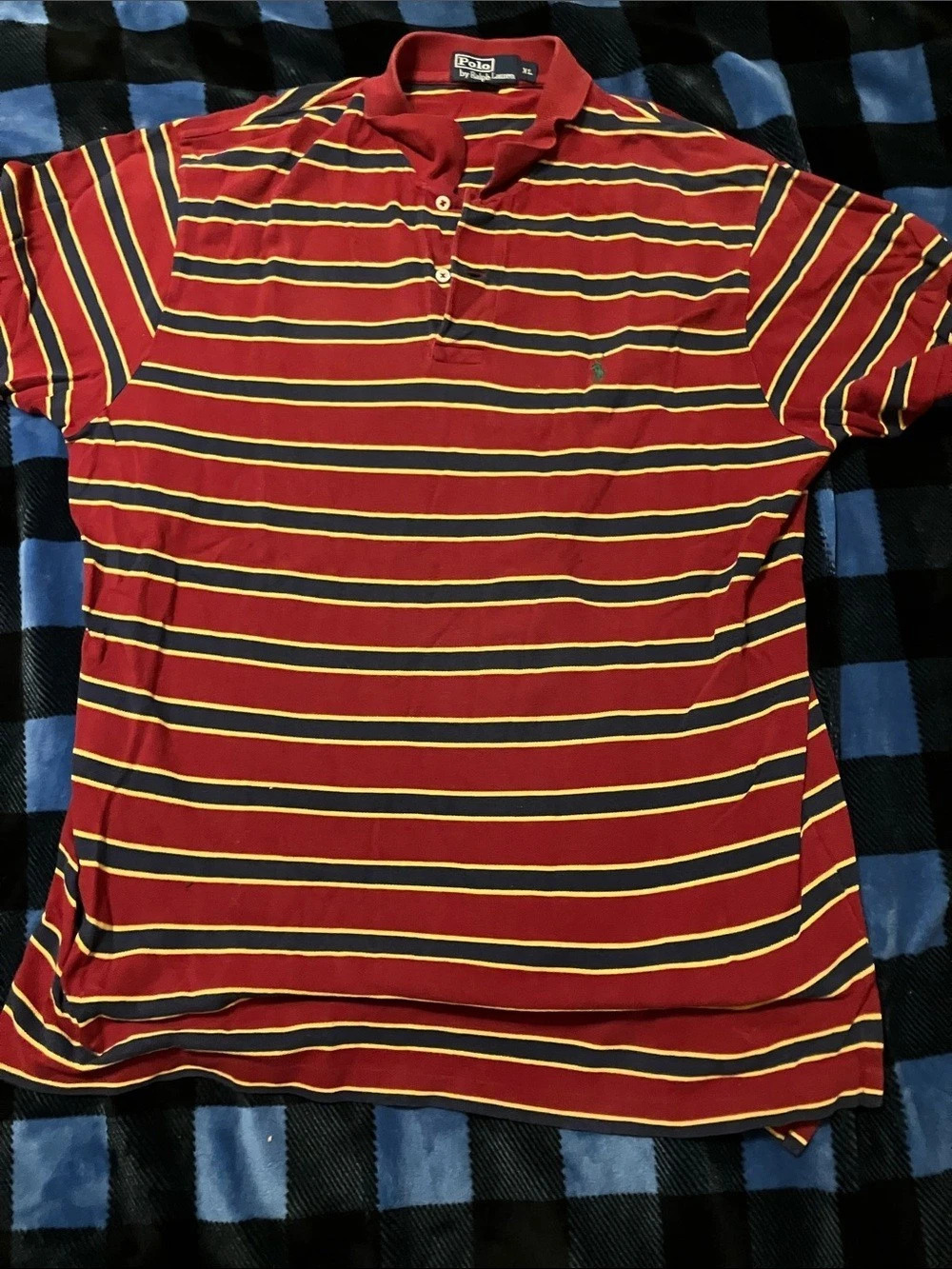 Polo by Ralph Lauren Striped Polo Red & Yellow XL
